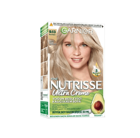 Garnier Nutrisse Ultra Creme Kit Saç Boyası 9.13 İnci Sarı