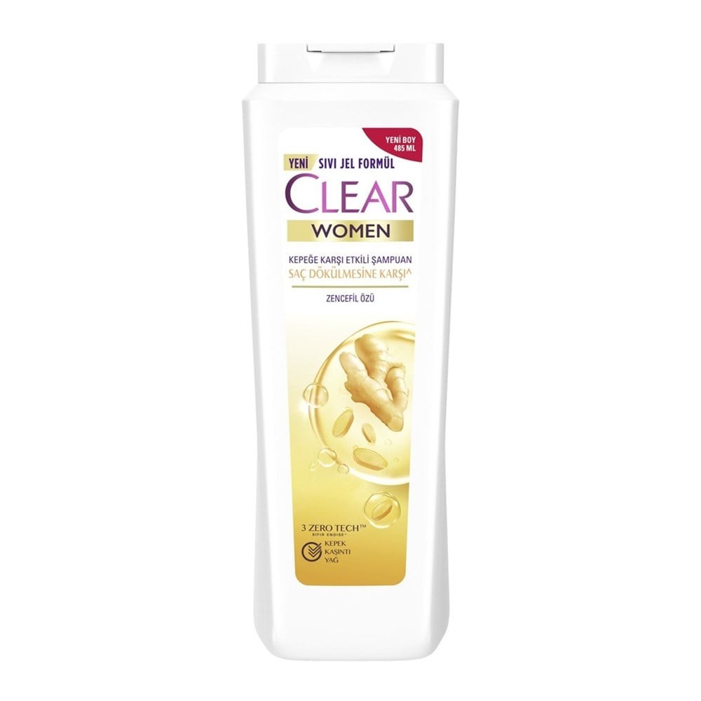 Clear Women Şampuan Saç Dökülmesine Karşı Etkili Zencefil Özlü 485 ml