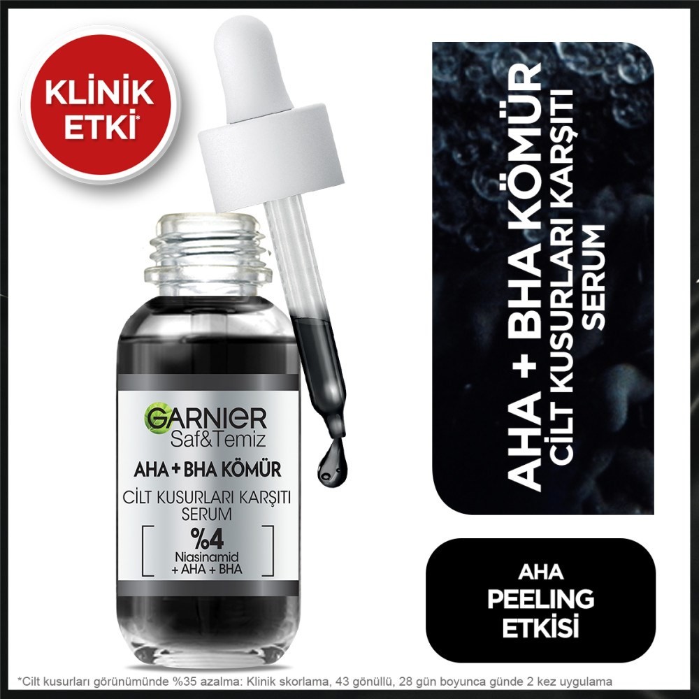 Garnier Serum AHA+BHA Kömür Cilt Kusurları Karşıtı 30 ml