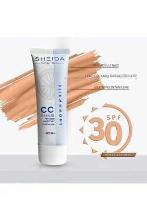 Sheida Snow White Leke Açıcı Cc Krem Spf 30+ 50ml