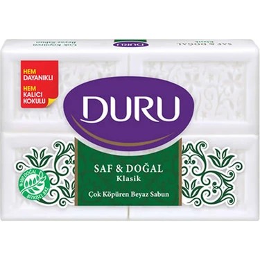 Duru Sabun Klasik Saf ve Doğal 4x150 gr Beyaz Banyo Sabunu