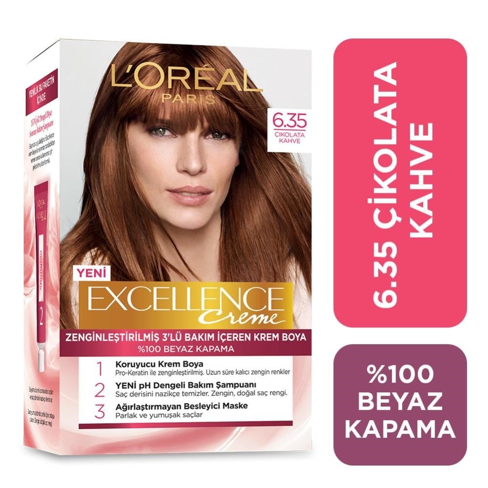 Loreal Paris Excellence Saç Boyası 6.35 Çikolata Kahve