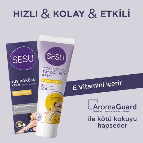 Sesu Tüy Dökücü Krem - Normal Tüyler 100 ml