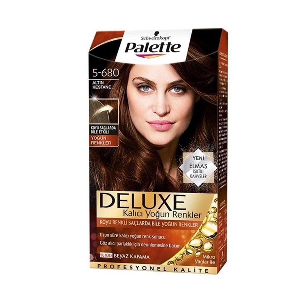 Palette Deluxe Kit Saç Boyası 5-680 Altın Kestane