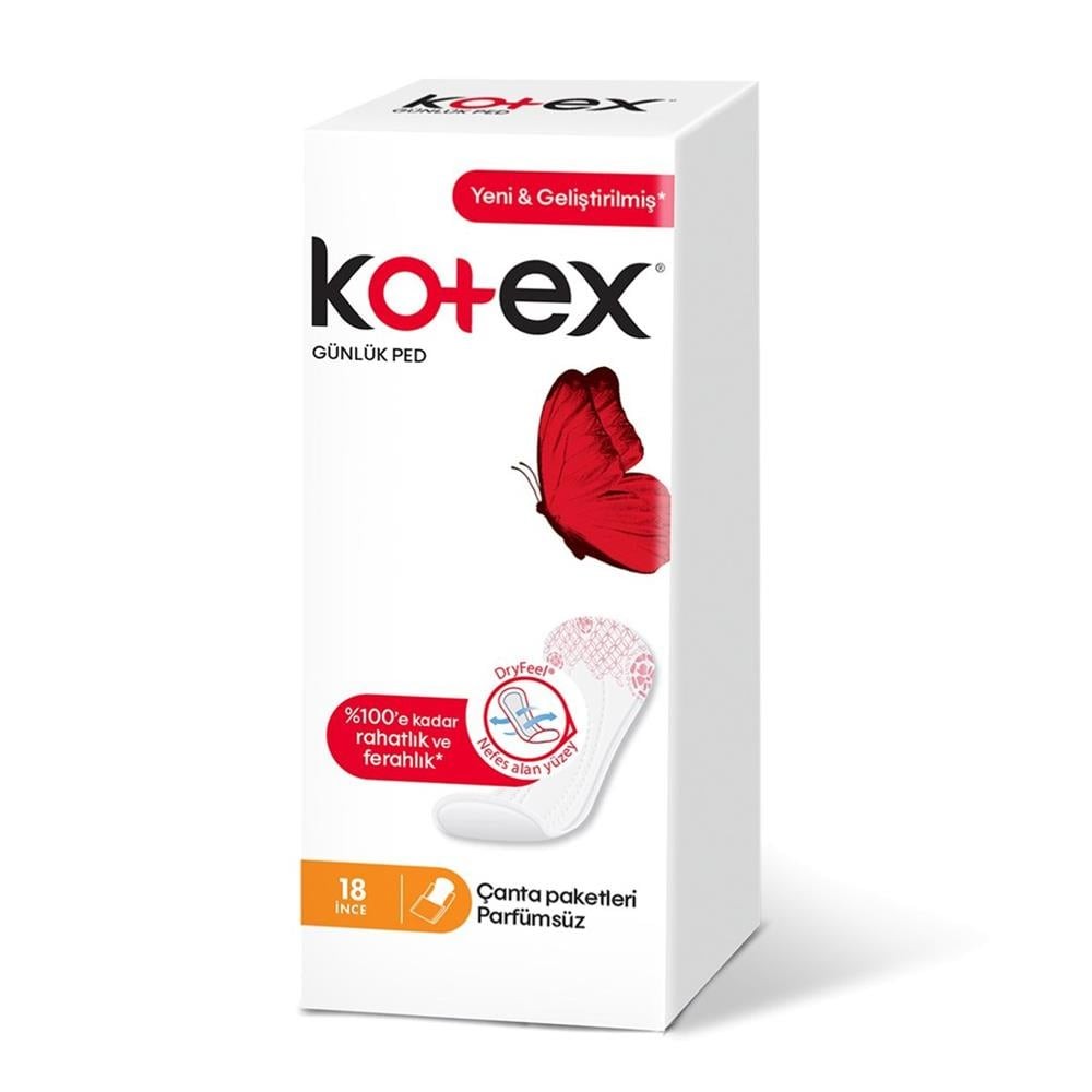 Kotex Hijyenik Ped Lightdays Parfümsüz 18li