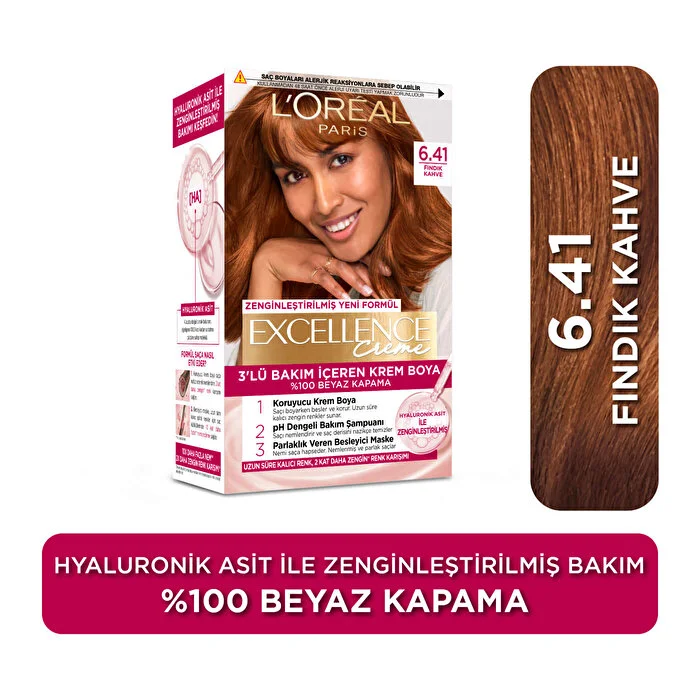 Loreal Excellence Creme Saç Boyası Fındık Kahve 6.41