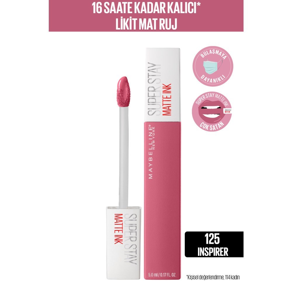 Maybelline New York Likit Mat Ruj SuperStay Matte Ink City Edition Lipstick 125 İnspirer