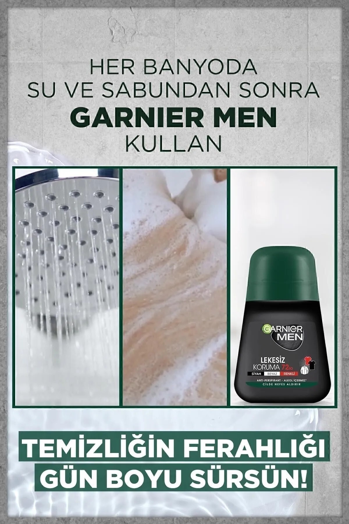 Garnier Men Roll-On Lekesiz Koruma 50 ml