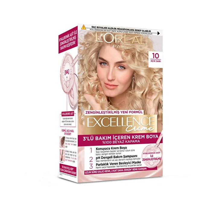 Loreal Paris Excellence Creme Saç Boyası Açık Sarı 10