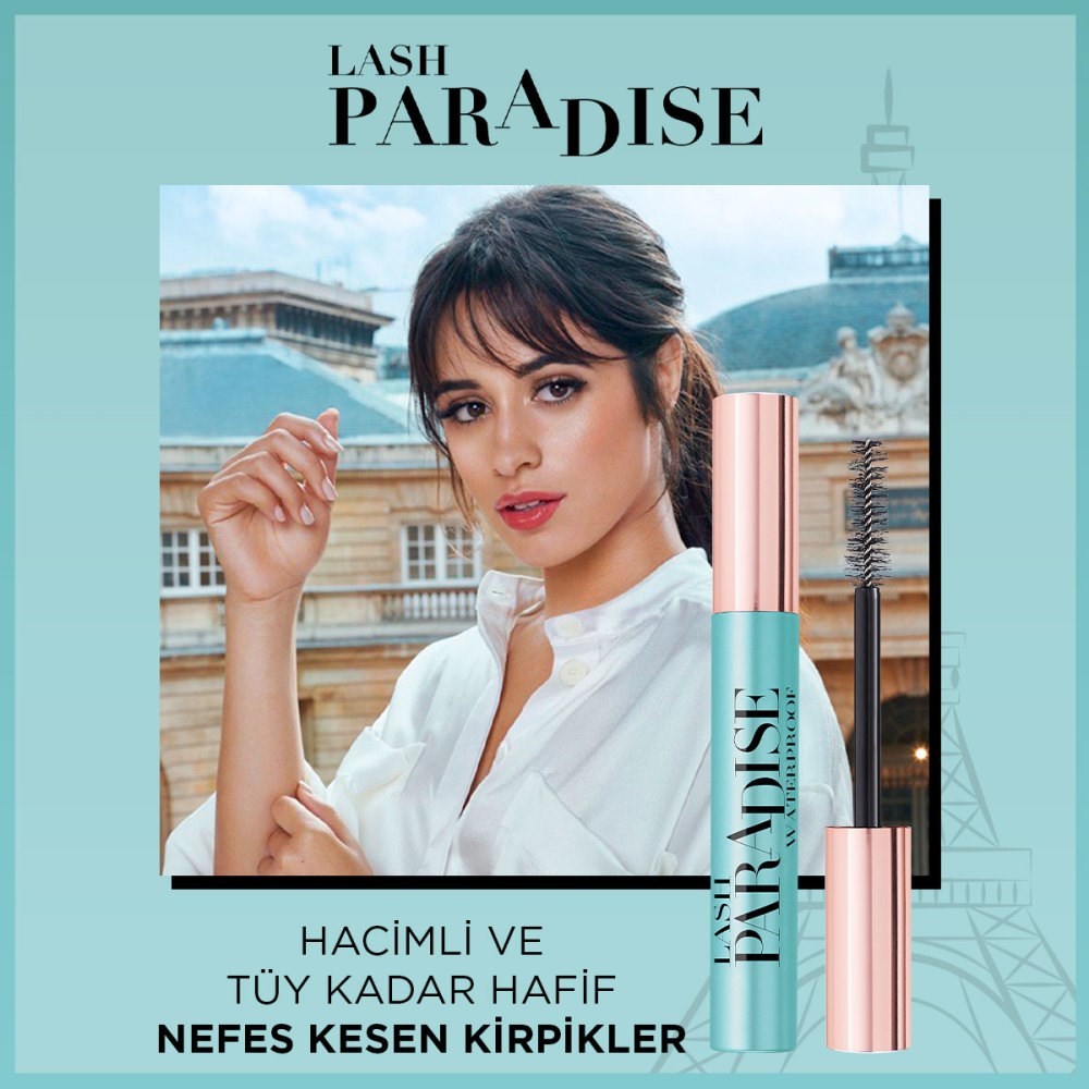 Loreal Paris Paradise Suya Dayanıklı Siyah Maskara - Waterproof