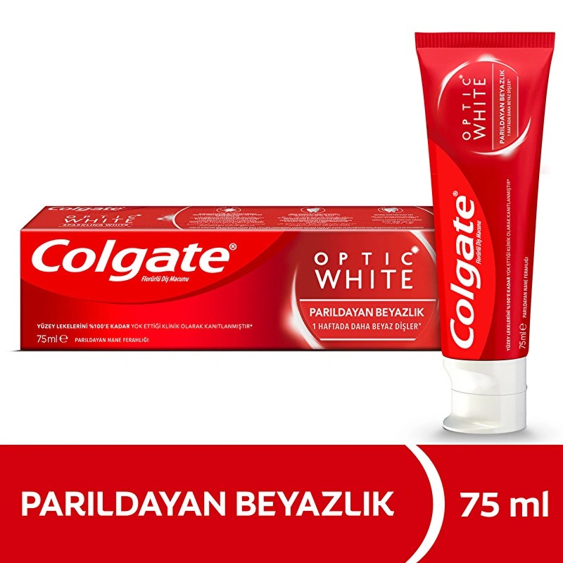 Colgate Diş Macunu Optik Beyaz Parıldayan Beyazlık 75 ml