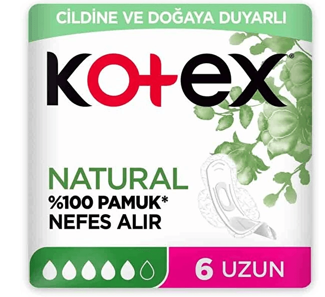 Kotex Natural Ultra Single Uzun Hijyenik Ped 6lı