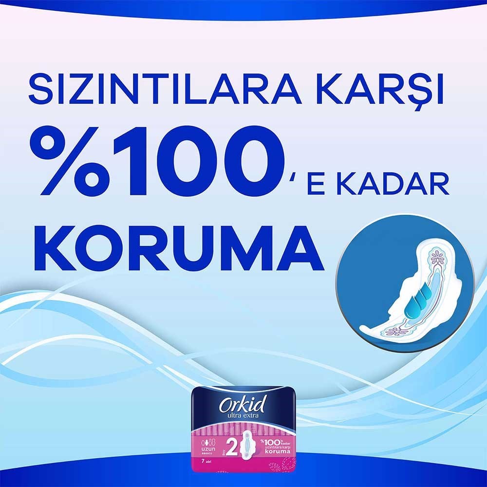 Orkid Ultra Extra Hijyenik Ped Uzun Tekli Paket 7li