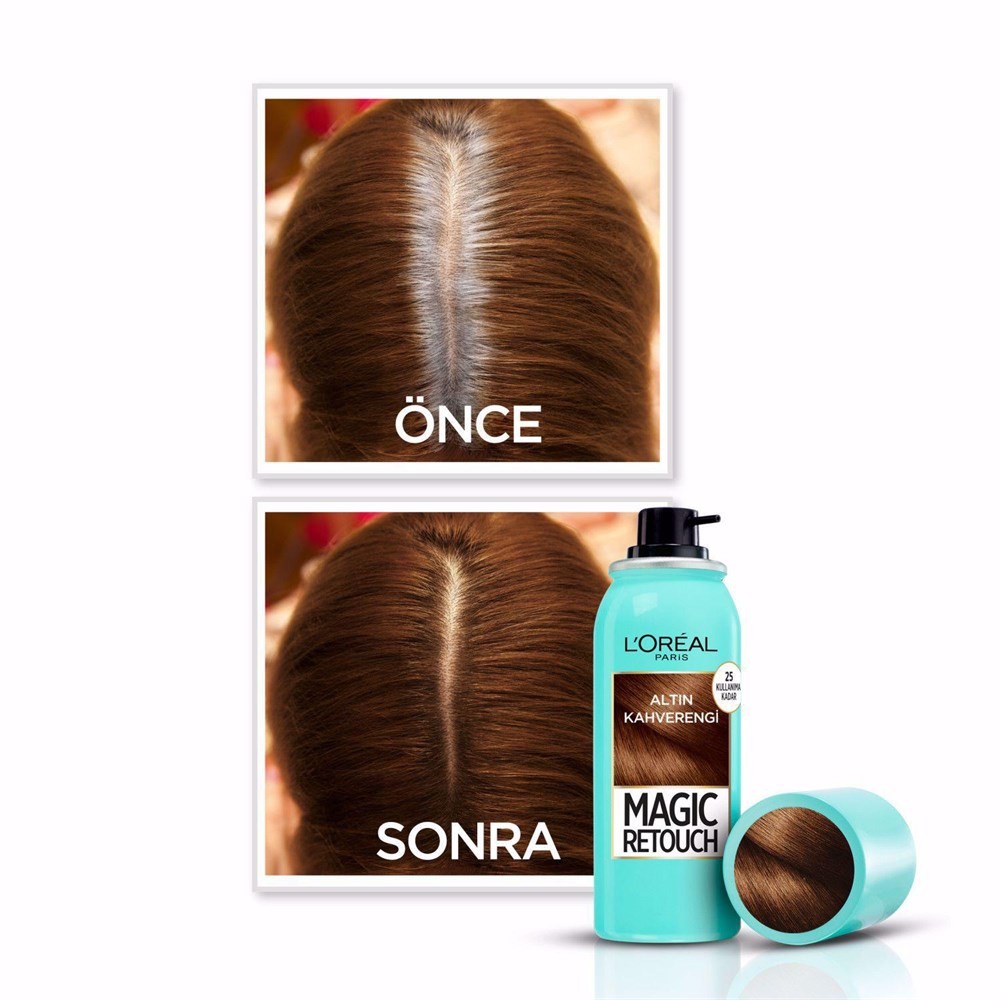 Loreal Paris Beyaz Saçlar için Kapatıcı Saç Spreyi - Magic Retouch 10 Chatain Dore