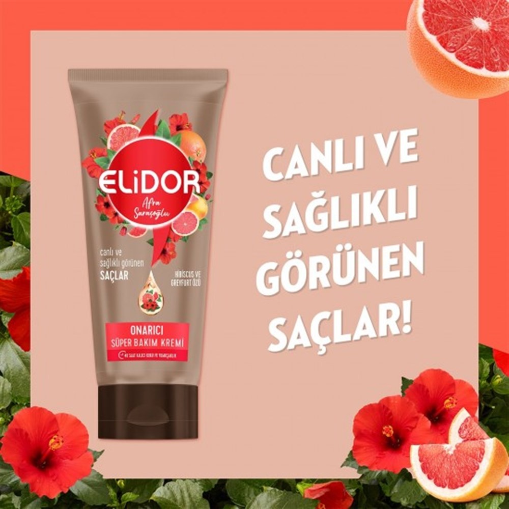 Elidor Saç Bakım Kremi Canlı ve Sağlıklı Görünen Saçlar By Afra Saraçoğlu 170 ml