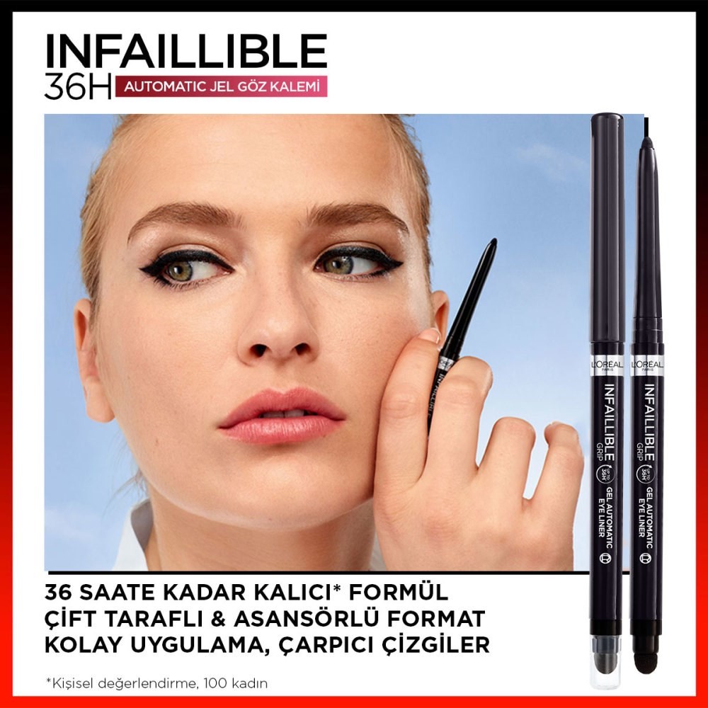 Loreal Paris Infaillible Automatic Jel Göz Kalemi - Mat Siyah