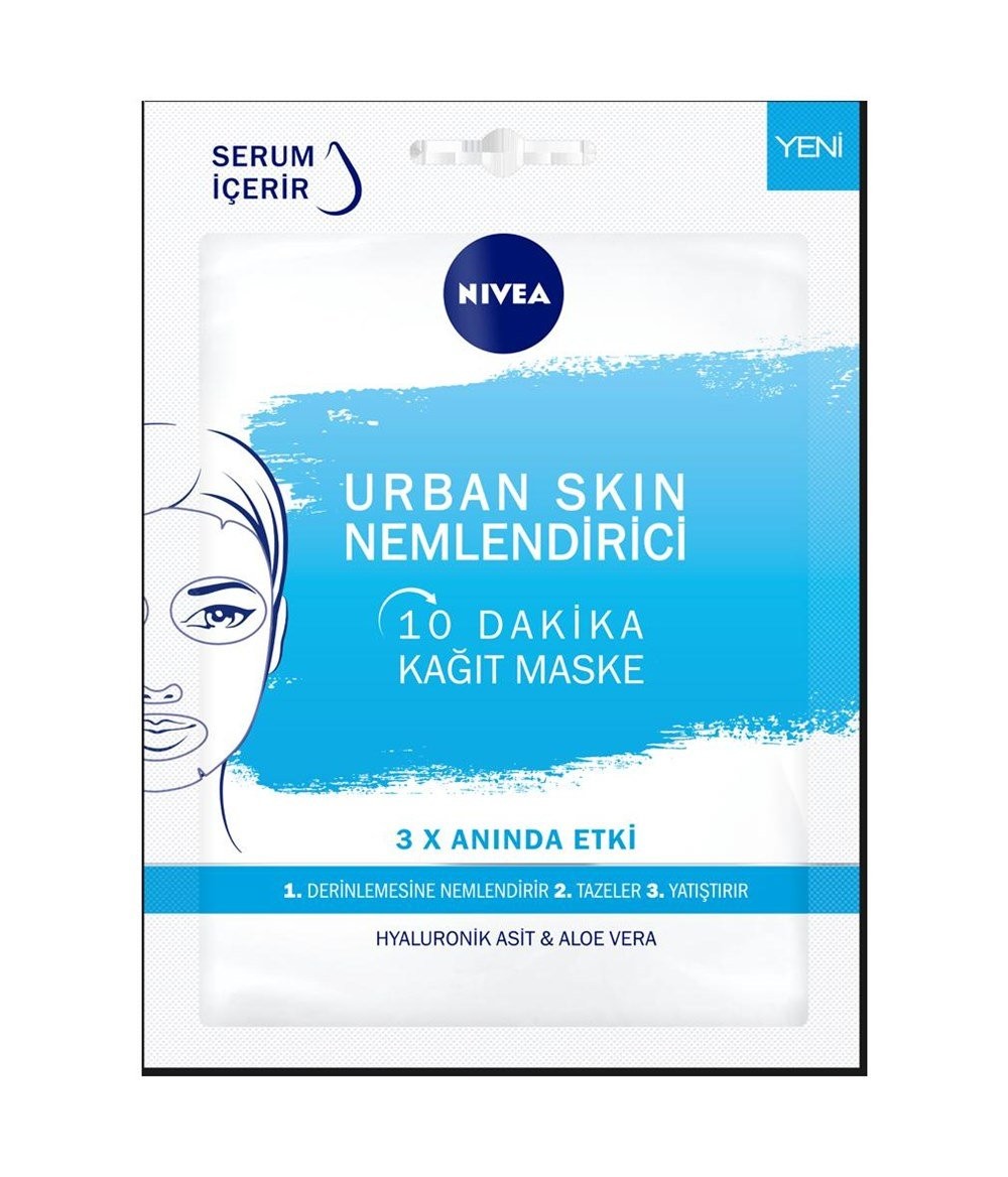 Nivea Kağıt Yüz Bakım Maskesi - Urban Skin Nemlendirici Etkili 28 gr