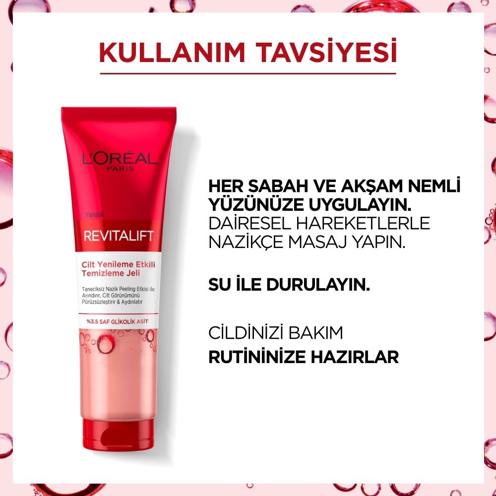 Loreal Paris Revitalift Glikolik Asit Cilt Yenileme Etkili Yüz Temizleme Jeli 150 ml