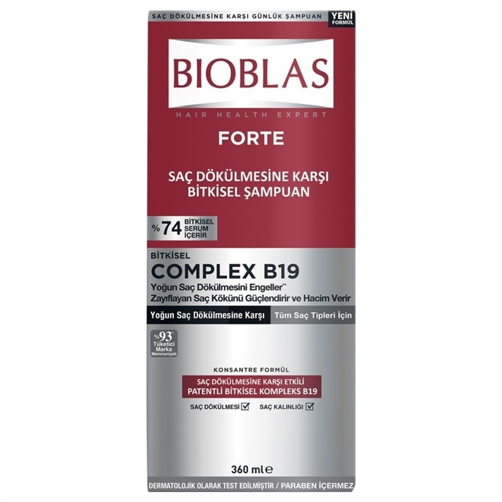 Bioblas Forte Erkek Şampuan - Saç Dökülme Karşıtı 360 ml