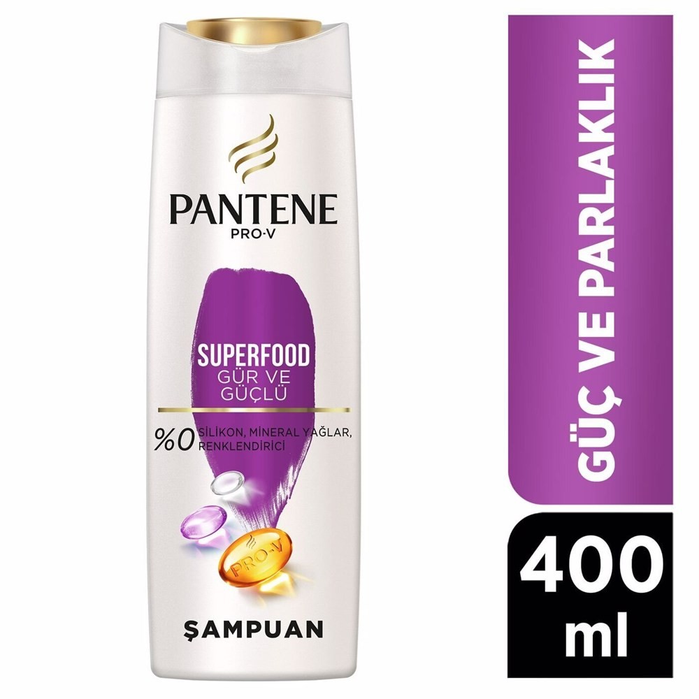 Pantene Şampuan Superfood Gür & Güçlü 400 ml