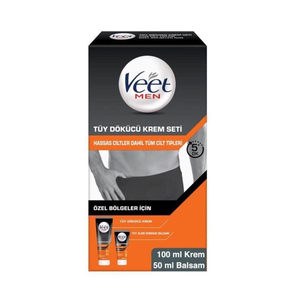 Veet Men Hassas Ciltler İçin Tüy Dökücü Krem İntimate Kit 100 ml + 50 ml