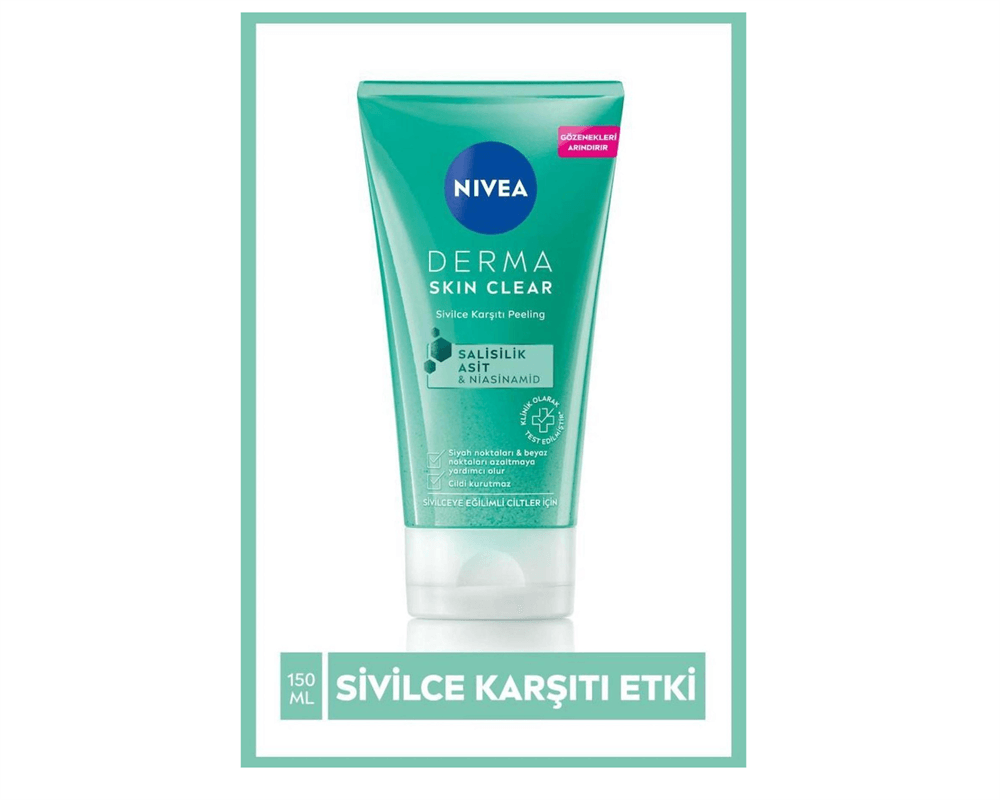 Nivea Derma Skin Clear Sivilce Karşıtı Yüz Temizleyici Peeling 150 ml