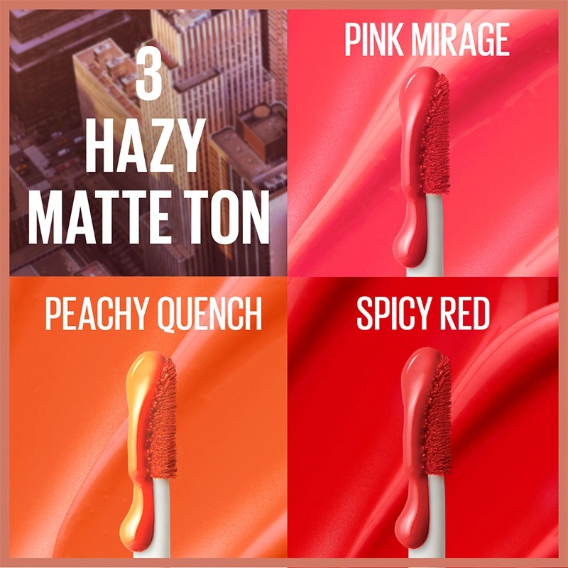 Maybelline New York Sunkisser Hazy Matte Likit Allık 34 Peachy Quench