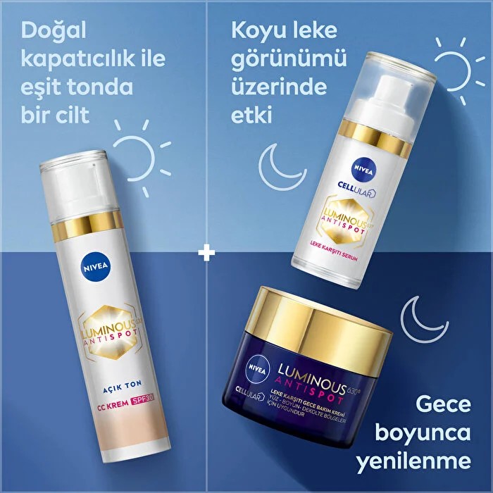 Nivea Luminous630 Koyu Leke Karşıtı CC Yüz Kremi SPF30 Açık Ton 40 ml