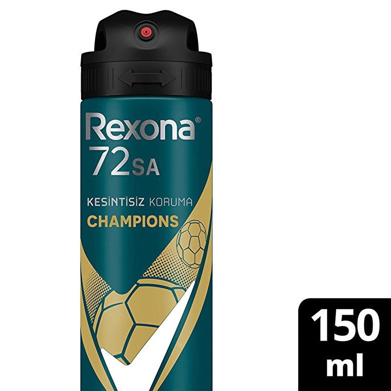 Rexona Men Erkek Sprey Deodorant Champions 72 Saat Kesintisiz Koruma 150 ml