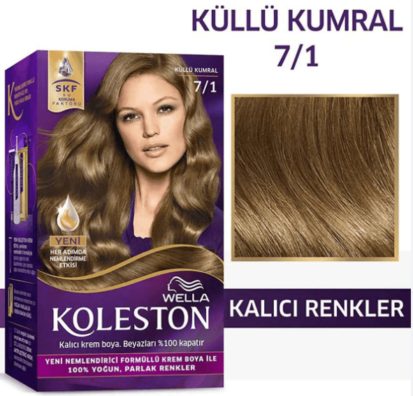 Koleston Kit Saç Boyası 7/1 Küllü Kumral