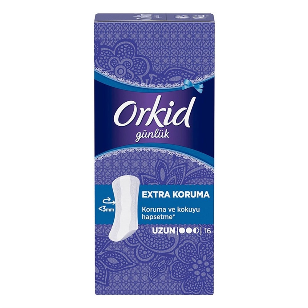 Orkid Günlük Ped Liner Ekstra Koruma Uzun 16lı