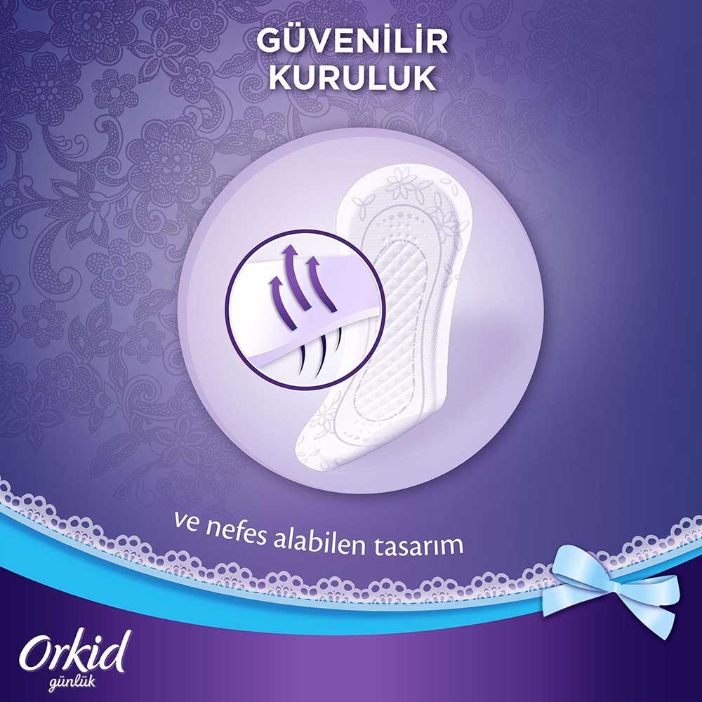 Orkid Yaprak Günlük Ped Normal Tekli Paket 20li