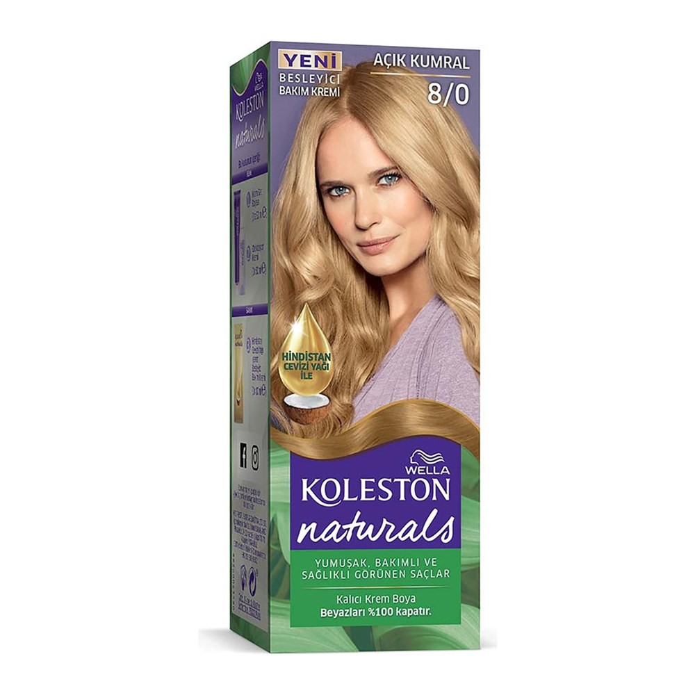 Koleston Naturals Set Kalıcı Krem Saç Boyası 8/0 Açık Kumral