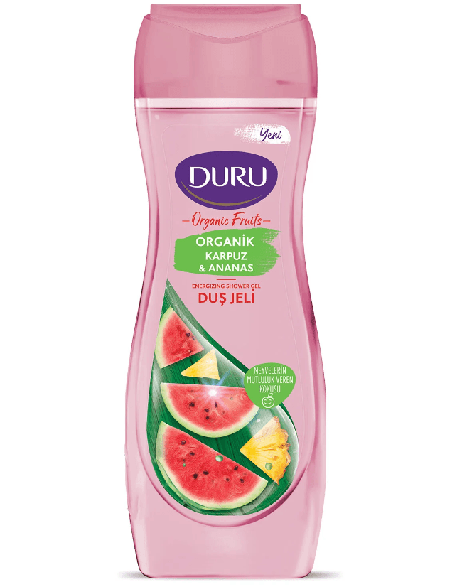 Duru Organic Fruits Duş Jeli Organik Karpuz &amp; Ananas Özlü 450 ml