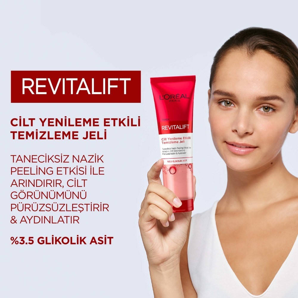 Loreal Paris Revitalift Glikolik Asit Cilt Yenileme Etkili Yüz Temizleme Jeli 150 ml