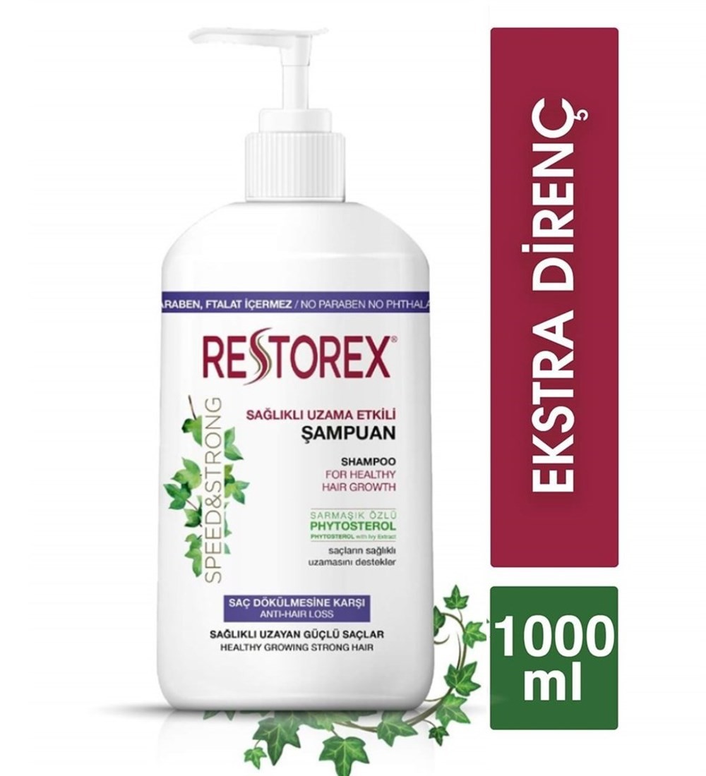 Restorex Speed Strong Şampuan Sağlıklı Uzama Etkili 1000 ml