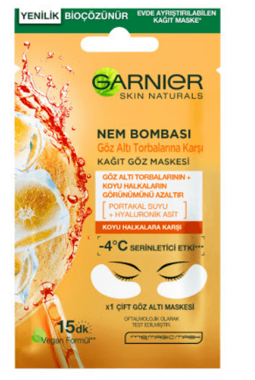 Garnier Skin Naturals Nem Bombası Kağıt Göz Maskesi