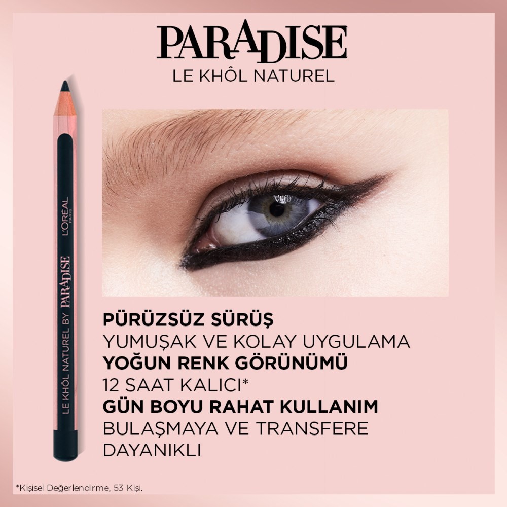 Loreal Paris Paradise Le Khol Siyah Göz Kalemi 101 Midnight Black