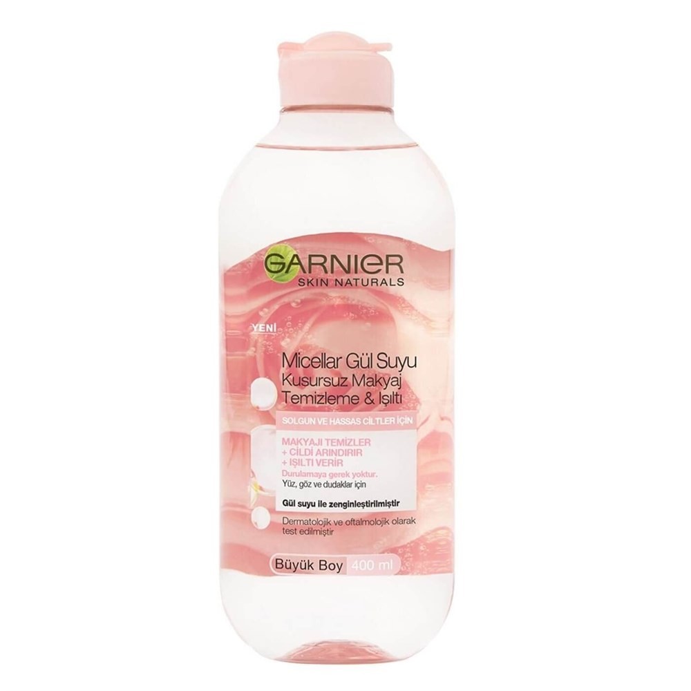 Garnier Micellar Kusursuz Makyaj Temizleme Suyu Işıltı Gül Özlü 400 ml