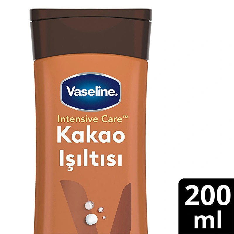 Vaseline Vücut Losyonu Kakao Işıltısı Parlaklığını Kaybetmiş ve Kuru Ciltler İçin 200 ml