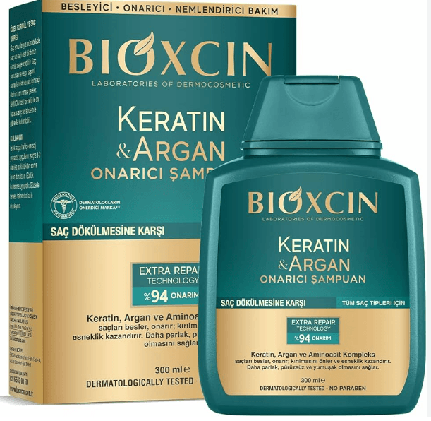 Bıoxcın Keratın-Argan ve Onarıcı Şampuan 300Ml