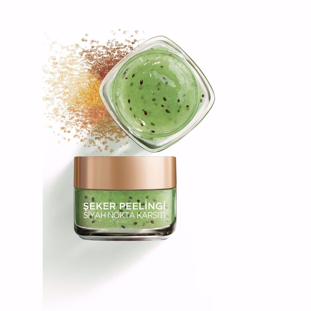 Loreal Paris Şeker Peelingi Siyah Nokta Karşıtı Kivi Tohumu Özlü 50 ml