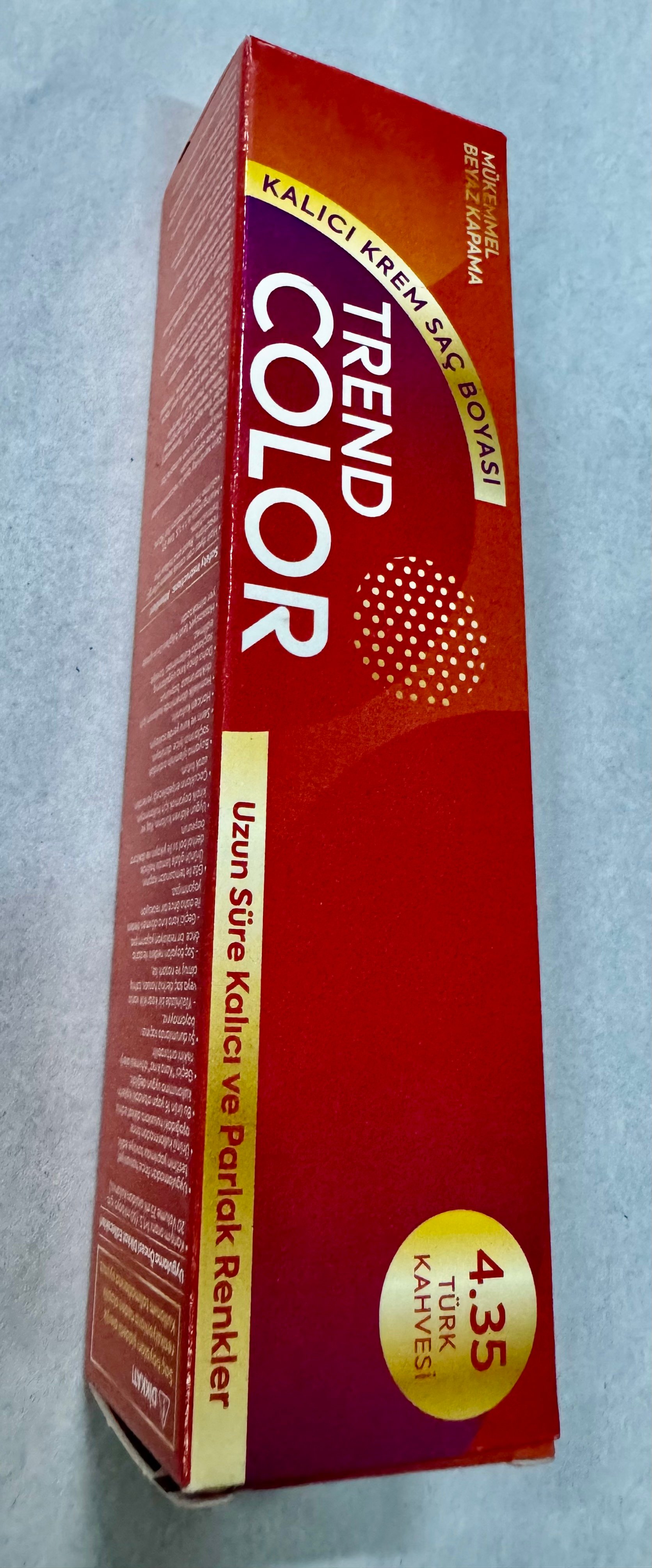 Trend Color Tüp Saç Boyası 4.35 Türk Kahvesi 50 ml