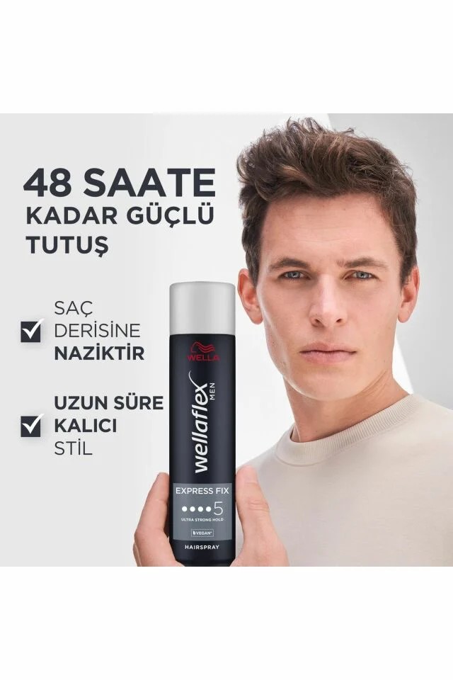 Wellaflex Saç Spreyi Erkek Hızlı Şekillendirme&ultra Güçlü Tutuş 250 ml