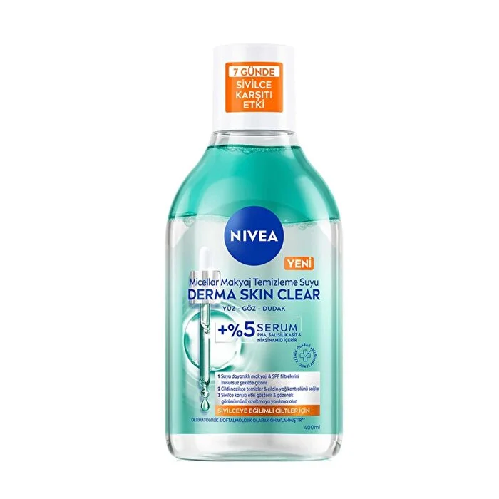 Nivea Makyaj Temizleme Suyu Derma Skin Clear Micellar Water 400 ml