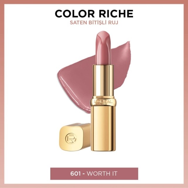 Loreal Paris Color Riche Saten Bitişli Ruj 601 Worth It