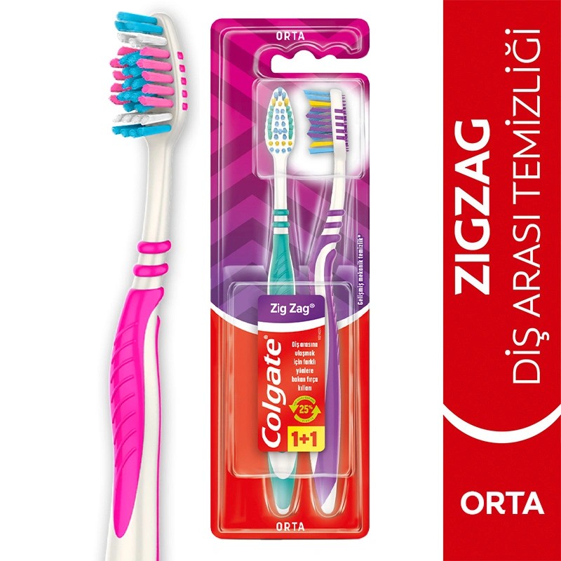 Colgate Zig Zag 1+1 Diş Fırçası (Orta)
