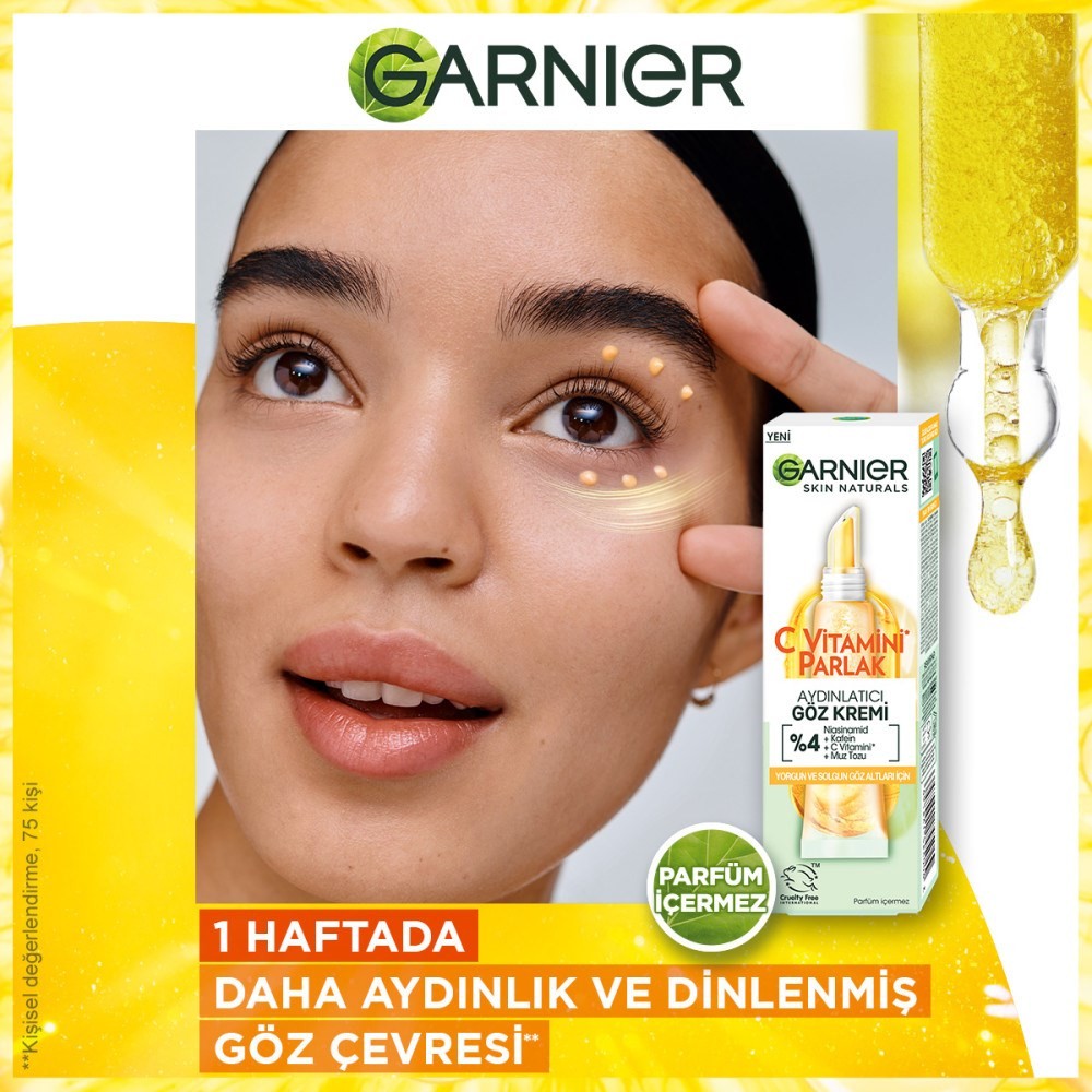 Garnier +C Vitamini Parlak Aydınlatıcı Göz Kremi 15 ml