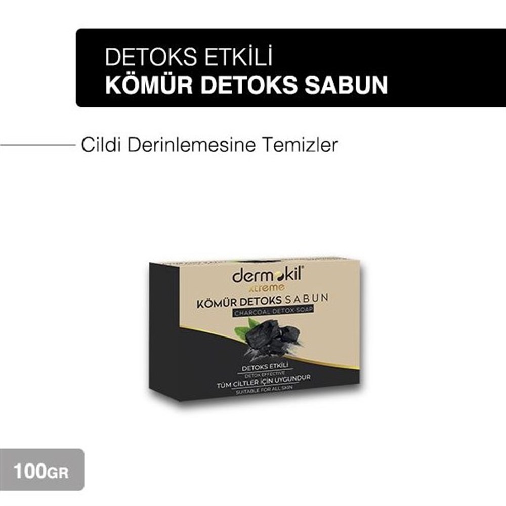 Dermokil Kömürlü Detoks Doğal Katı Sabun 100 gr