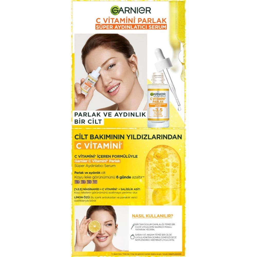 Garnier Skin Naturals C Vitamini Parlak Süper Aydınlatıcı Serum 30 ml